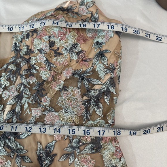 NWT $798 Mac Duggal [ 14 ] 79313 Embroidered Spaghetti Strap Trumpet Gown #J1687 - Picture 6 of 14